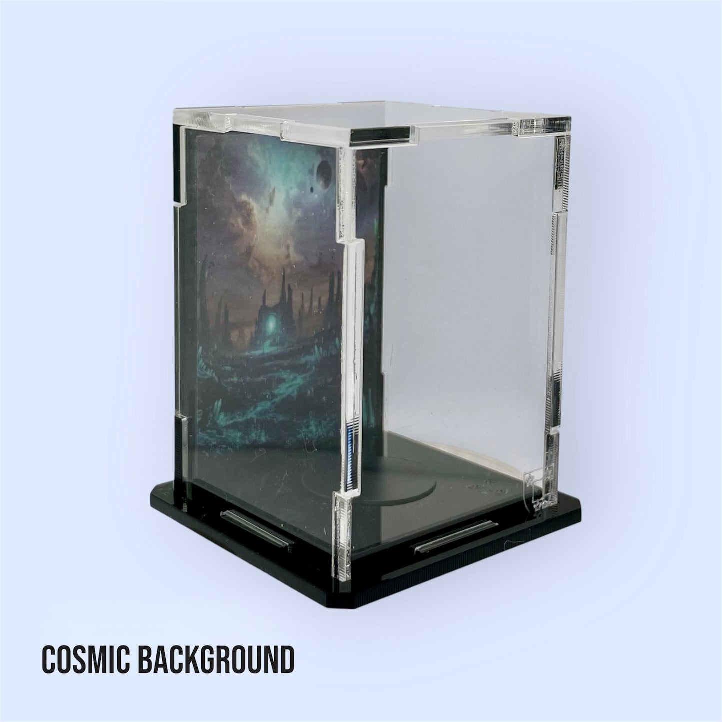 Display Case for Minifigures - Cosmic Background (50×50×75 mm / 1.97×1.97×2.95 in)