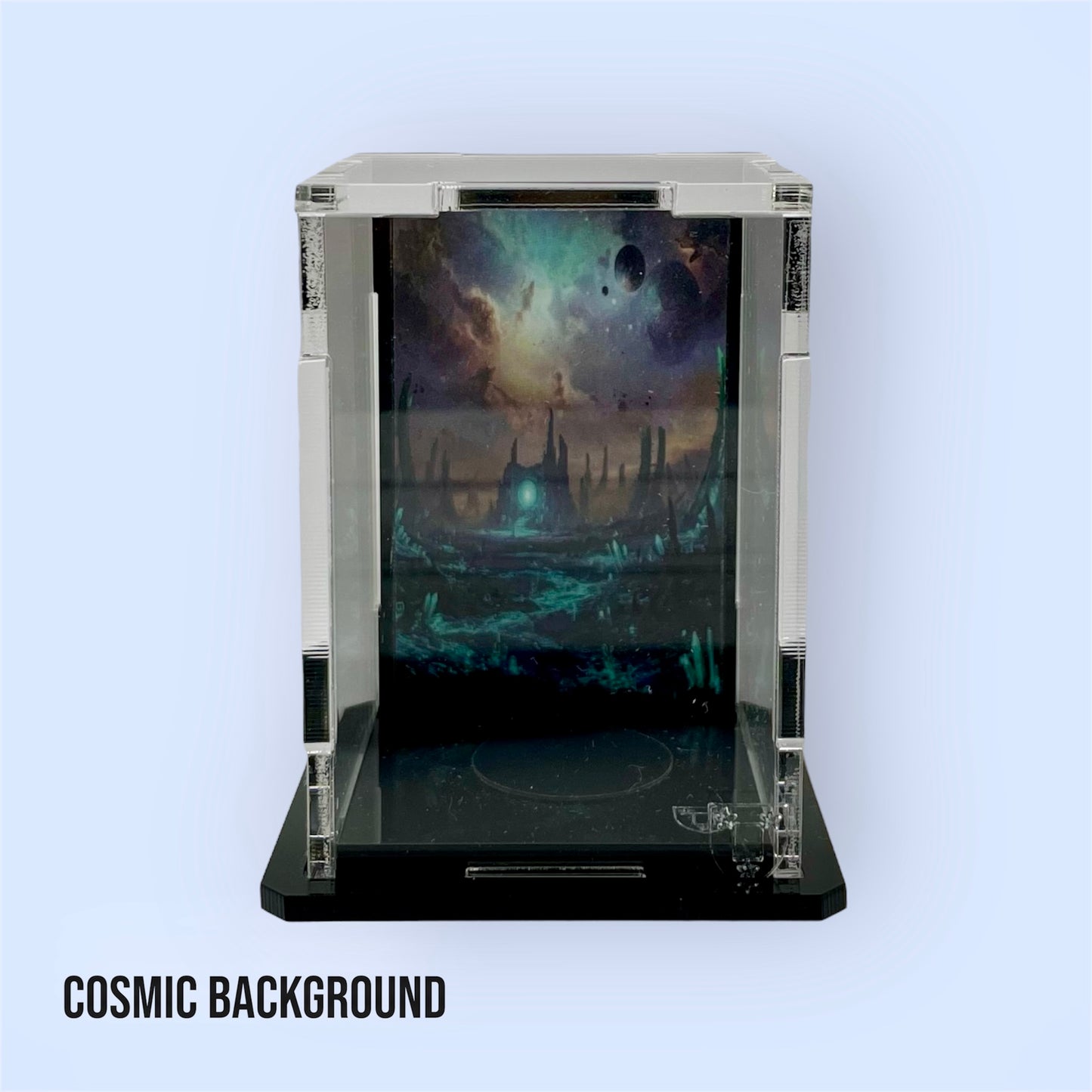 Display Case for Minifigures - Cosmic Background (50×50×75 mm / 1.97×1.97×2.95 in)