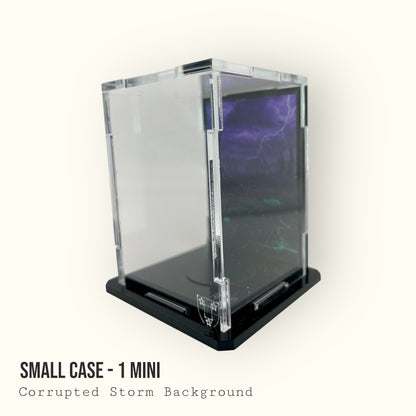 Small Display Case for 1 Mini - Corrupted Storm Background