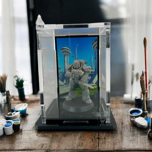 Small Display Case for 1 Mini - Futuristic City Background
