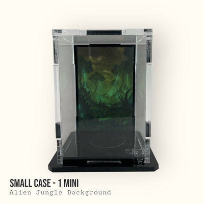 Small Display Case for 1 Mini - Alien Jungle Background