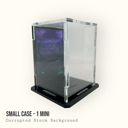 Small Display Case for 1 Mini - Corrupted Storm Background