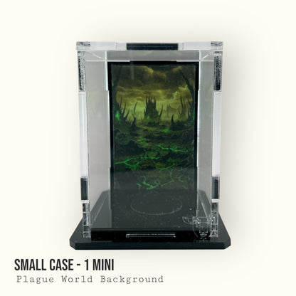 Small Display Case for 1 Mini - Plague World Background