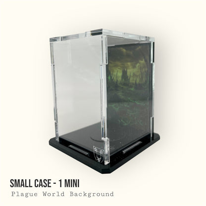 Small Display Case for 1 Mini - Plague World Background