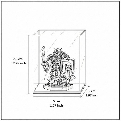Small Display Case for 1 Mini - Magic Background