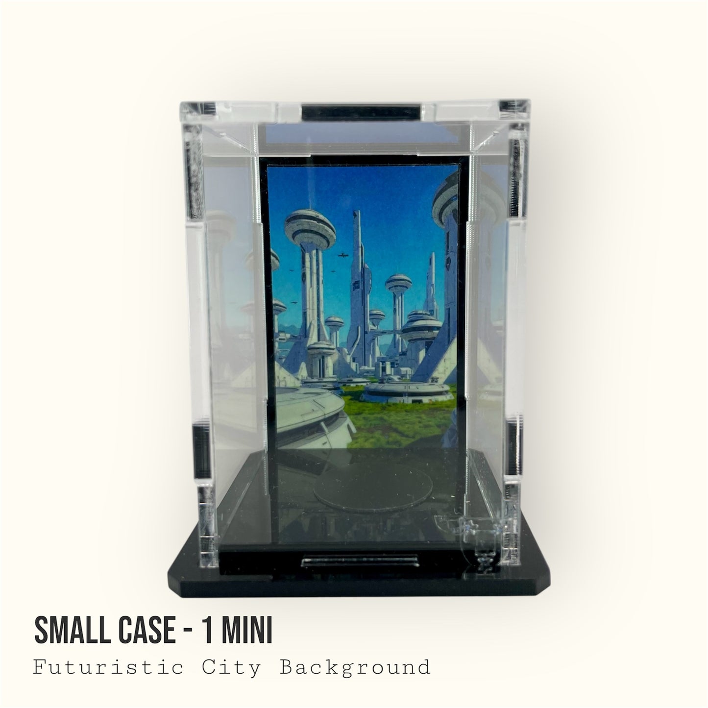 Small Display Case for 1 Mini - Futuristic City Background
