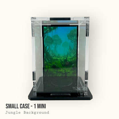 Small Display Case for 1 Mini - Jungle Background