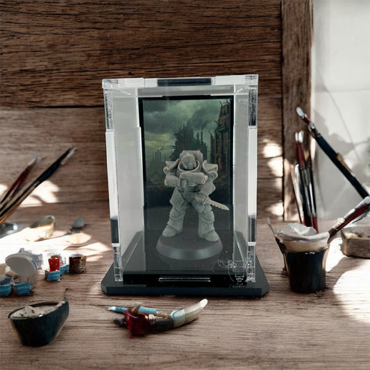 Small Display Case for 1 Mini - Industrial Background