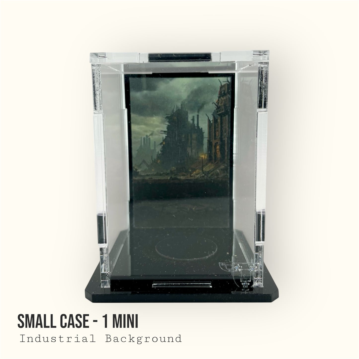 Small Display Case for 1 Mini - Industrial Background
