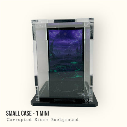 Small Display Case for 1 Mini - Corrupted Storm Background