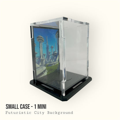 Small Display Case for 1 Mini - Futuristic City Background