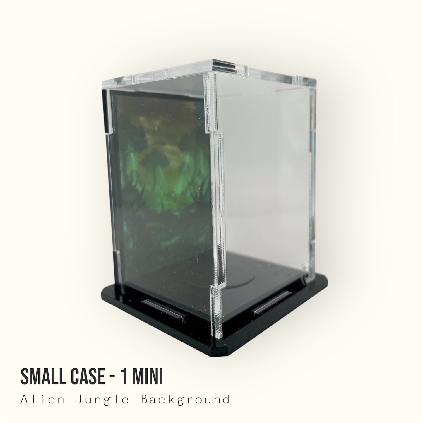 Small Display Case for 1 Mini - Alien Jungle Background