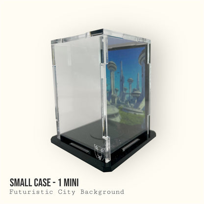 Small Display Case for 1 Mini - Futuristic City Background