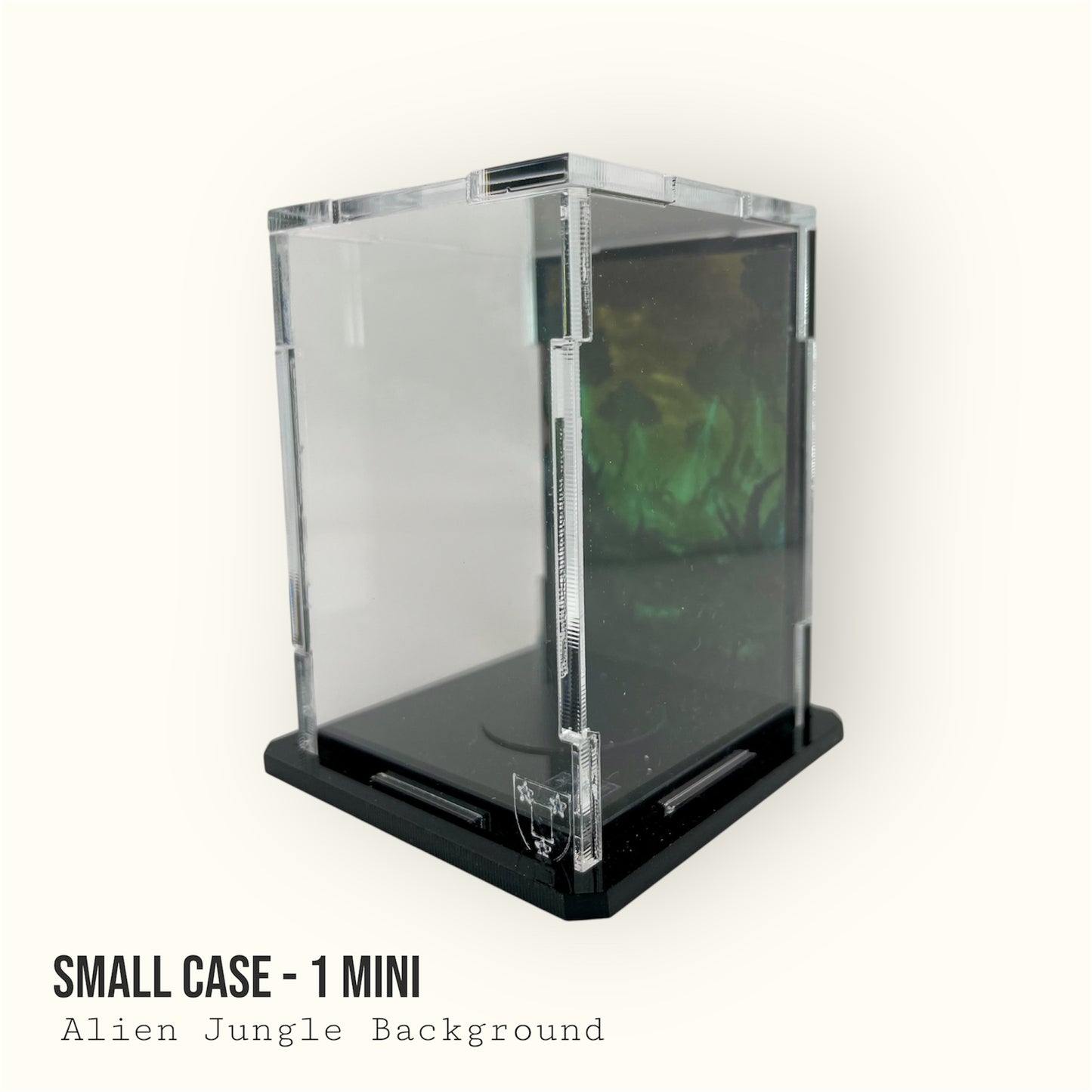 Small Display Case for 1 Mini - Alien Jungle Background