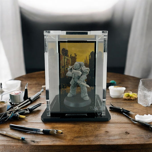 Small Display Case for 1 Mini - Wastelands Background