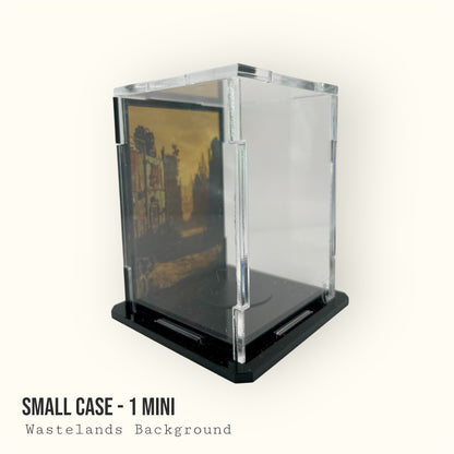 Small Display Case for 1 Mini - Wastelands Background