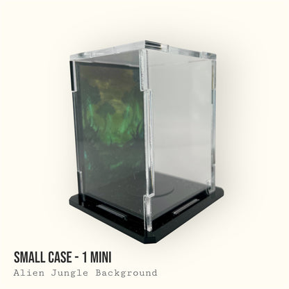 Small Display Case for 1 Mini - Alien Jungle Background