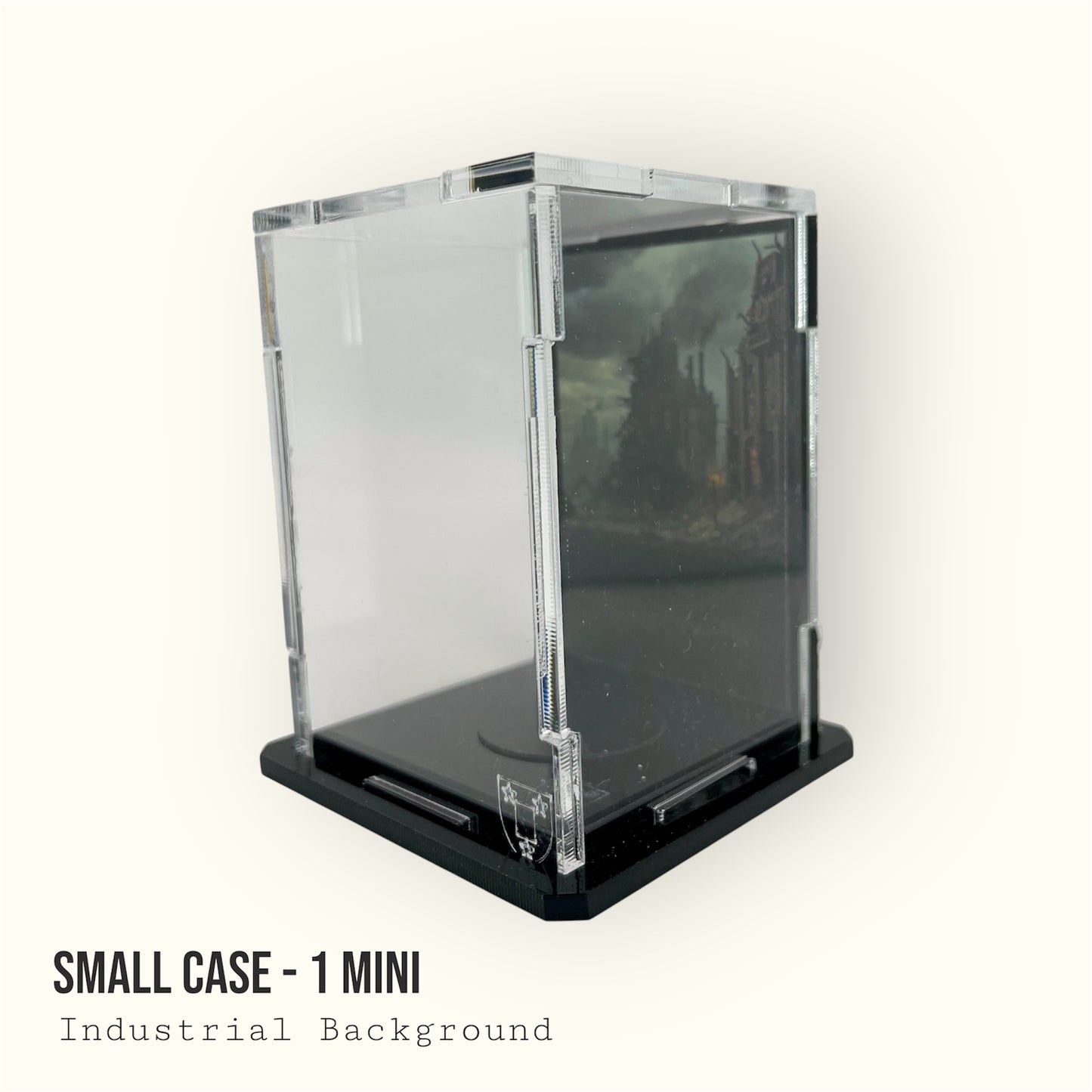 Small Display Case for 1 Mini - Industrial Background
