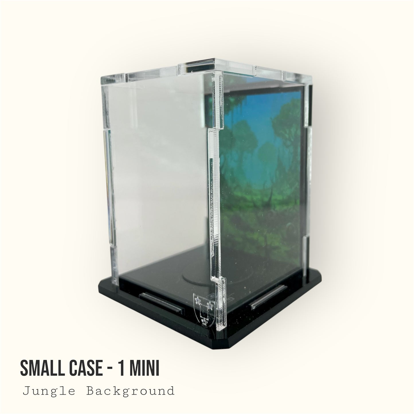 Small Display Case for 1 Mini - Jungle Background