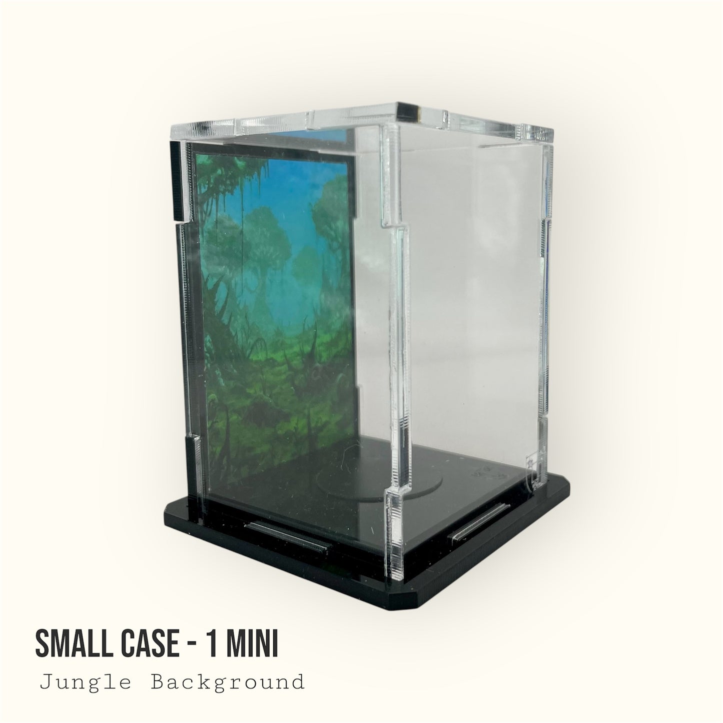 Small Display Case for 1 Mini - Jungle Background