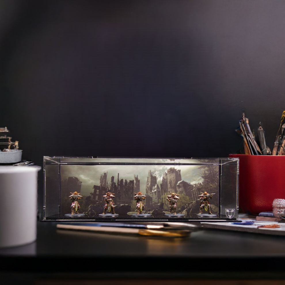 Small Display case for 5 Minis - City Background – My Mini Display